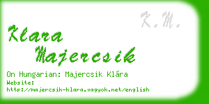 klara majercsik business card
