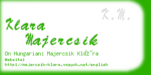 klara majercsik business card